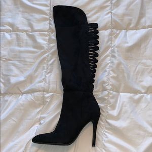 Black knee high boots